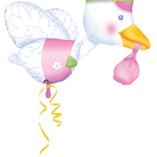 Baby Girl Stork Supershape-0