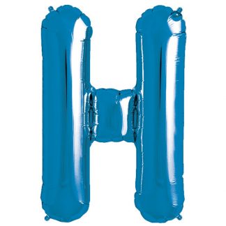 Blue Foil Letter H-0