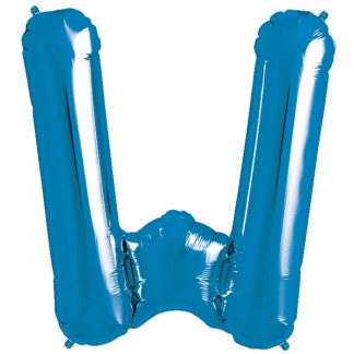 Blue Foil Letter W-0