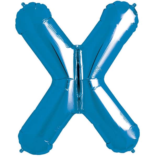 Blue Foil Letter X-0