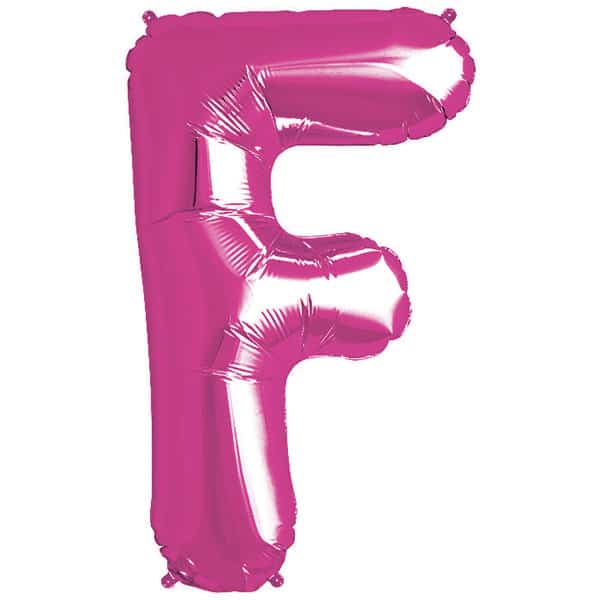 Pink Foil Letter F-0