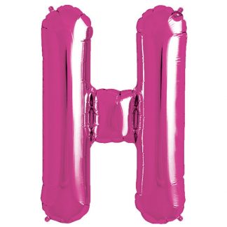 Pink Foil Letter H-0
