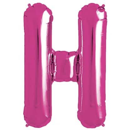 Pink Foil Letter H-0