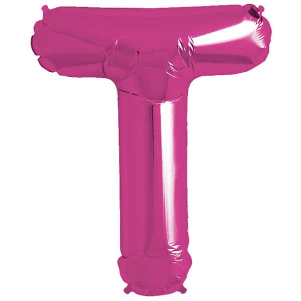 Pink Foil Letter T-0