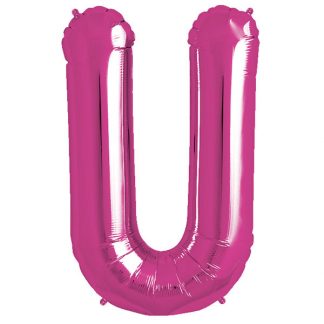 Pink Foil Letter U-0