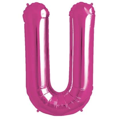 Pink Foil Letter U-0