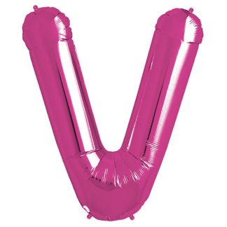 Pink Foil Letter V-0