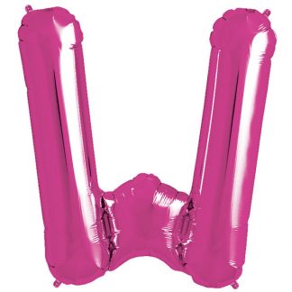 Pink Foil Letter W-0