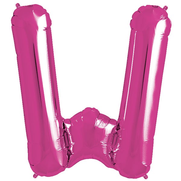Pink Foil Letter W-0