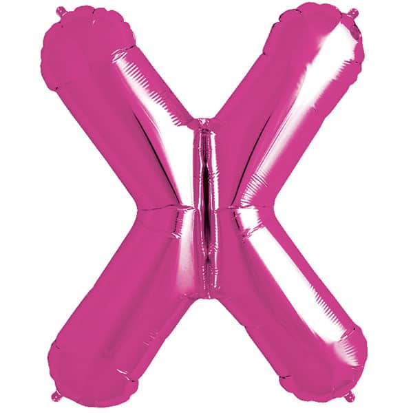 Pink Foil Letter X-0