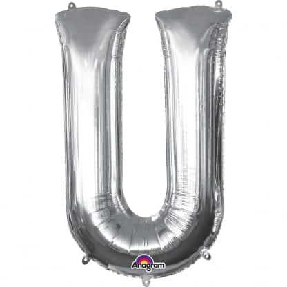 Silver Foil Letter U-0